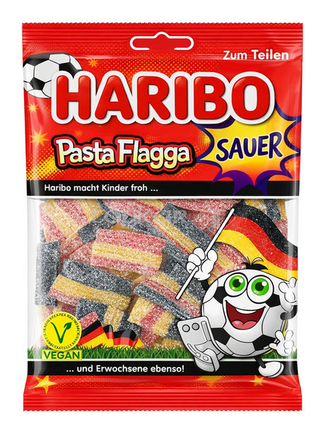 Haribo Pasta Flagga Sauer 160g – veganes saures Fruchtgummi