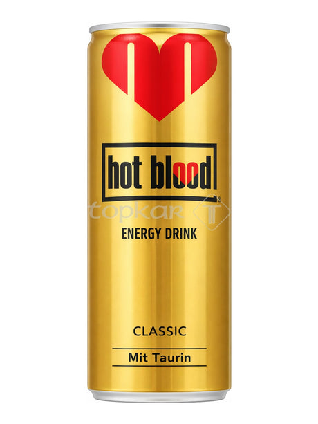Hot Blood Energy Drink Classic 250 ml – Energy Drink mit Taurin und Koffein