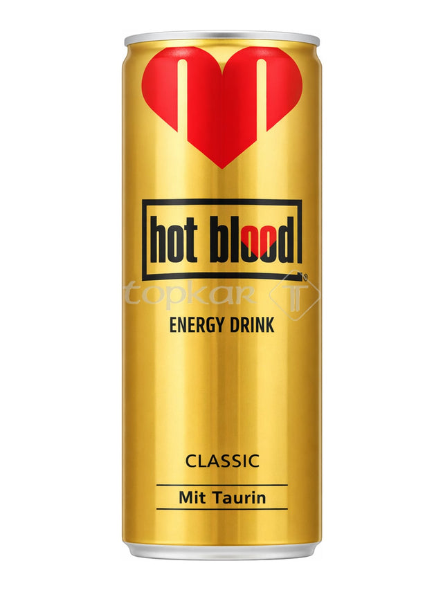 Hot Blood Energy Drink Classic 250 ml – Energy Drink mit Taurin und Koffein