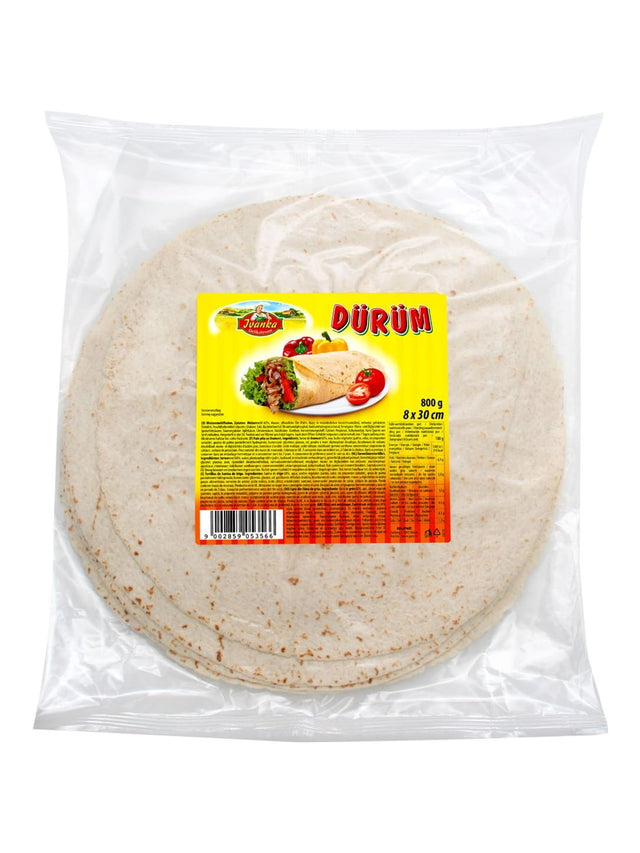 Ivanka Dürüm Weizenmehlfladen 800g – Dürüm Wraps Weizenfladen 30 cm