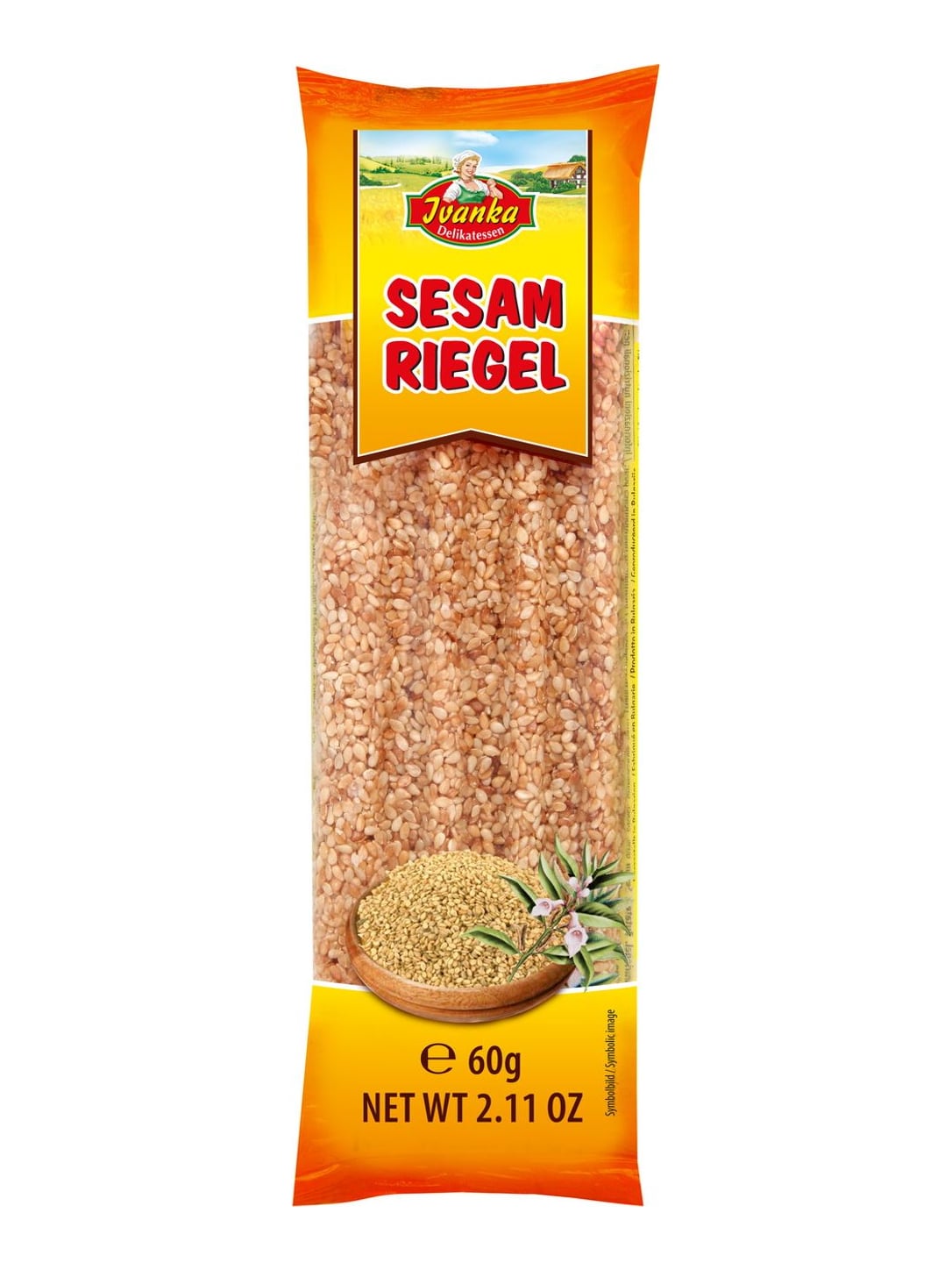 Ivanka Karamellisierter Sesamriegel 60g – Sesam Susam Riegel Snack