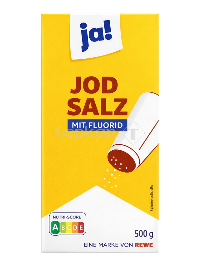 ja! Jodsalz mit Fluorid 500g – jodiertes Speisesalz