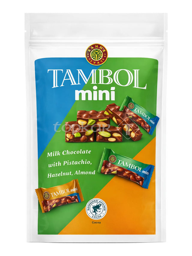 Kahve Dünyası Tambol mini 117g – türkische Milchschokolade mit Nüssen Tambol Fıstıklı