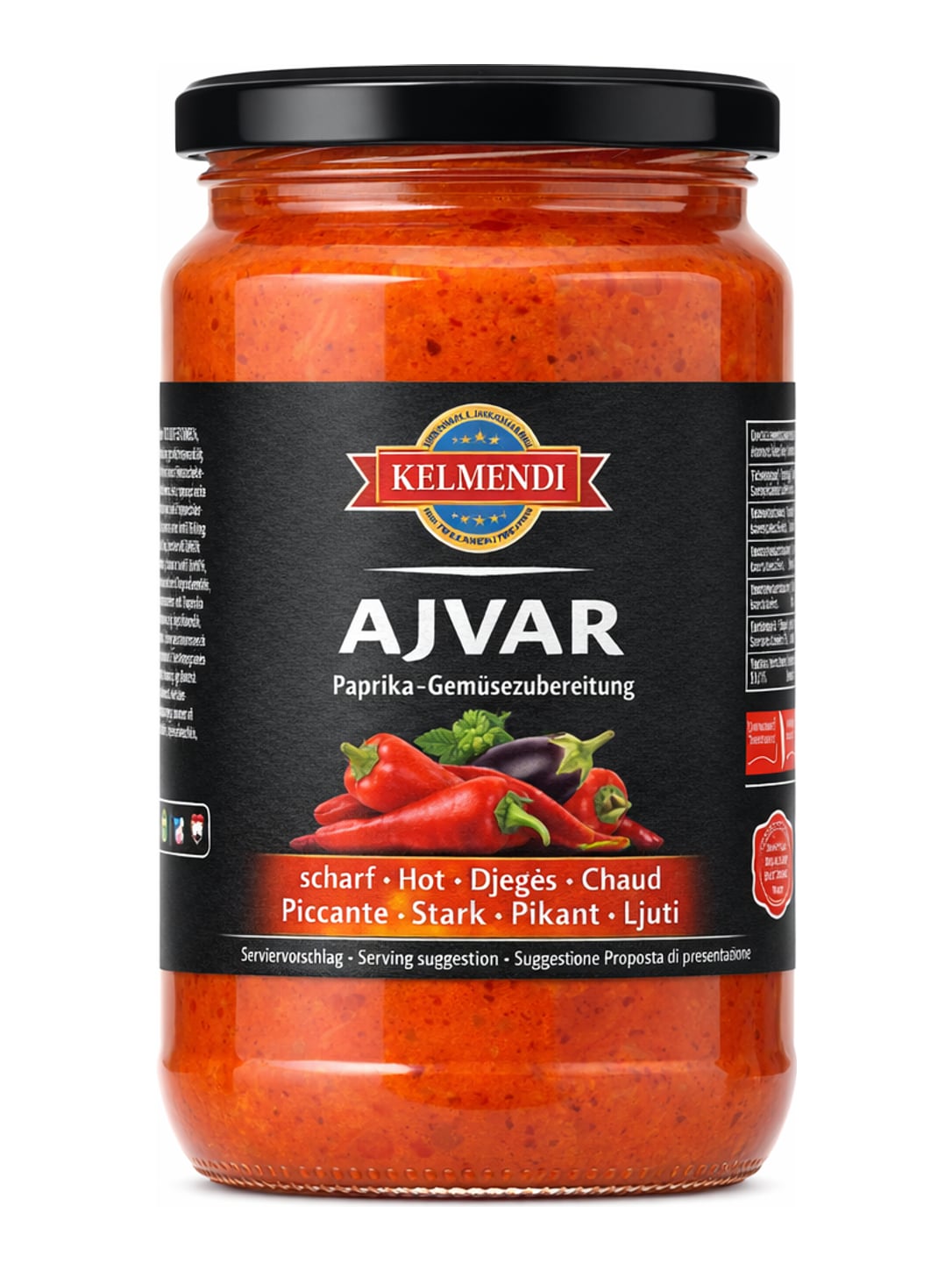 Kelmendi Ajvar Scharf 700g – Paprika-Gemüsezubereitung Ajvar Djegës