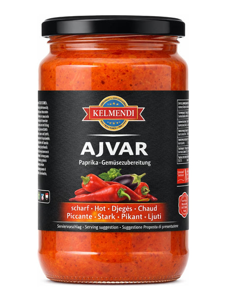 Kelmendi Ajvar Scharf 700g – Paprika-Gemüsezubereitung Ajvar Djegës