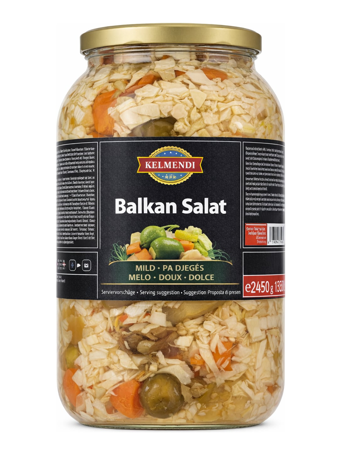 Kelmendi Balkan Salat mild 2450g – Balkan Salatı eingelegter Gemüsesalat