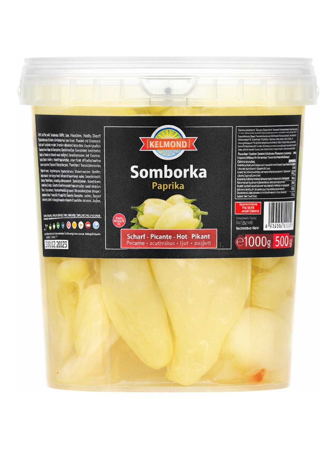 Kelmendi Somborka Paprika 1000g – scharf eingelegte Balkan-Paprika