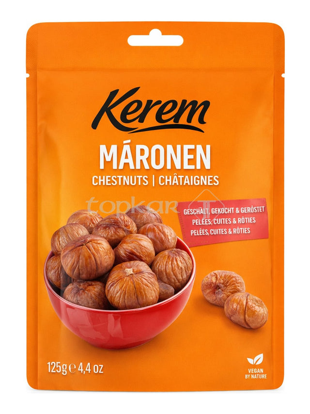 Kerem Maronen 125g – geschälte gegarte Esskastanien Kestane