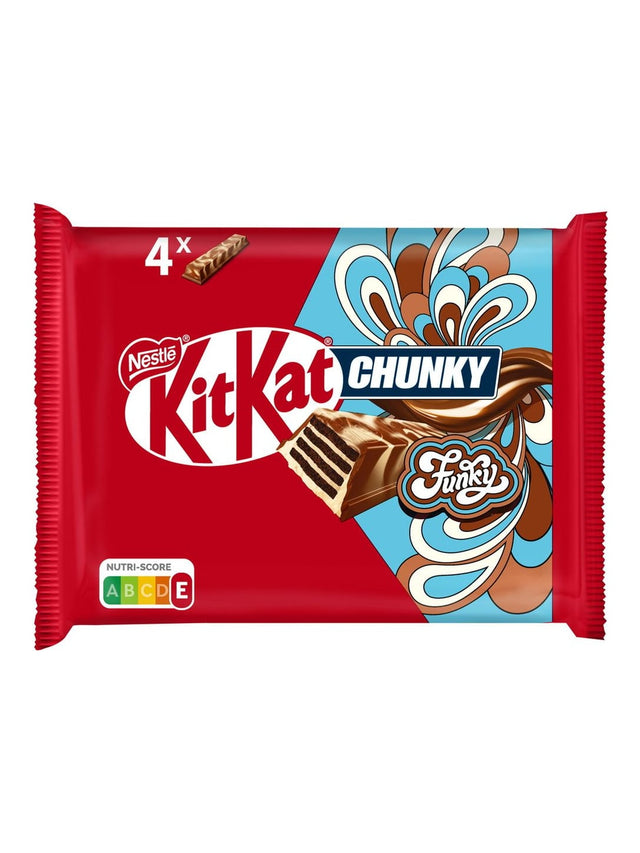KitKat Chunky Funky 4x40g – knuspriger Schokoriegel mit Waffel