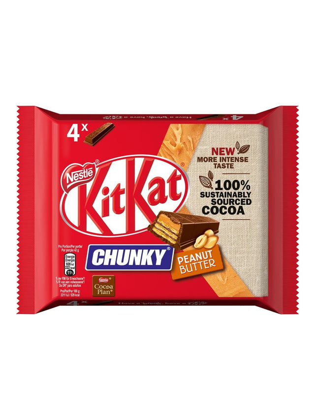 KitKat Chunky Peanut Butter 4x42g – Erdnussbutter Schokoriegel