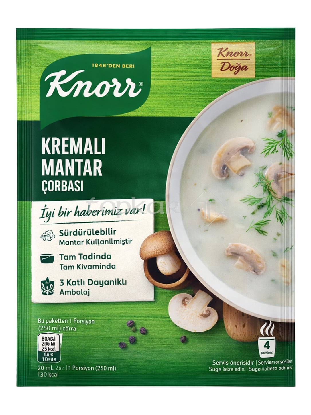 Knorr Cremige Champignoncremesuppe 63g – Kremalı Mantar Çorbası Instant-Pilzsuppe