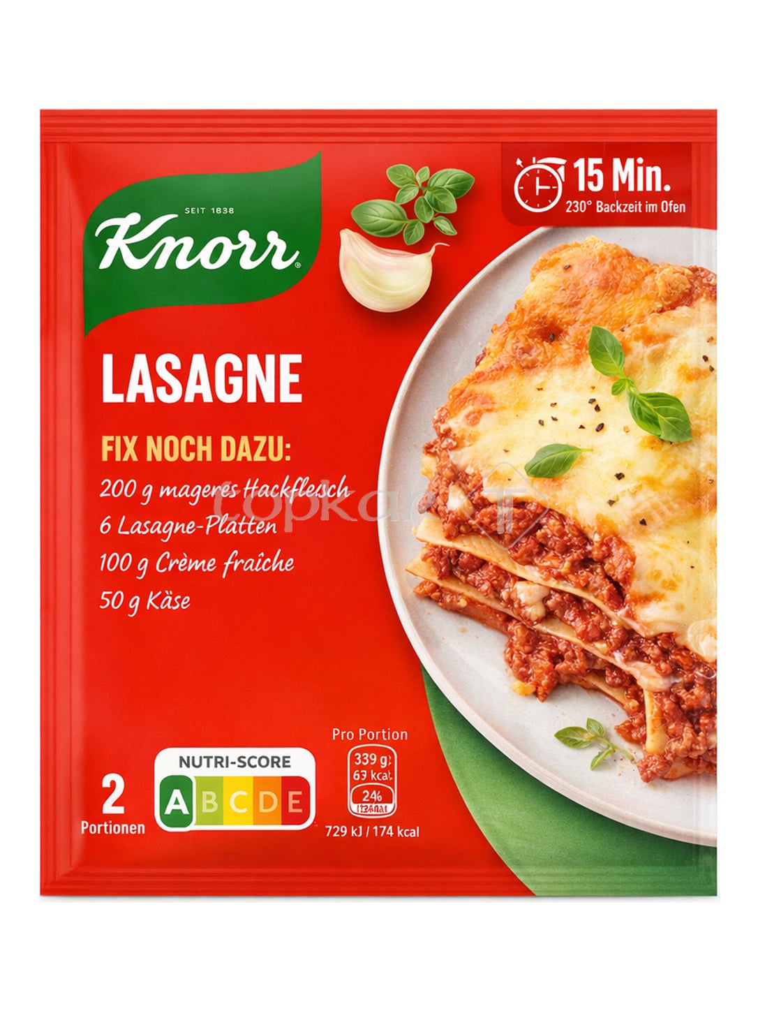 Knorr Lasagne Fix 52g – Würzmischung für italienische Lasagne
