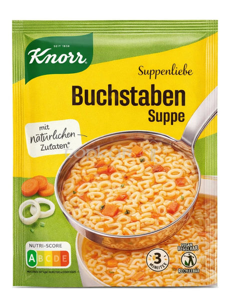 Knorr Suppenliebe Buchstabensuppe 82g – vegane Buchstabensuppe