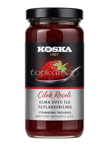 Koska Erdbeerkonfitüre mit Apfelsaft gesüßt