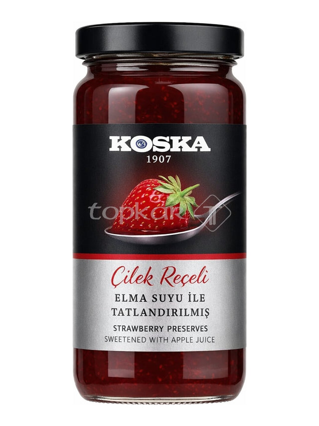 Koska Erdbeerkonfitüre mit Apfelsaft gesüßt