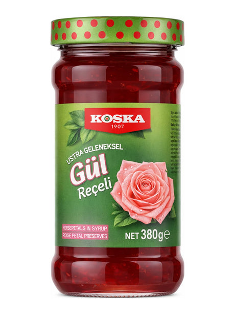 Koska Rosenblätter Konfitüre 380g – Ekstra Geleneksel Gül Reçeli türkische Rosenkonfitüre