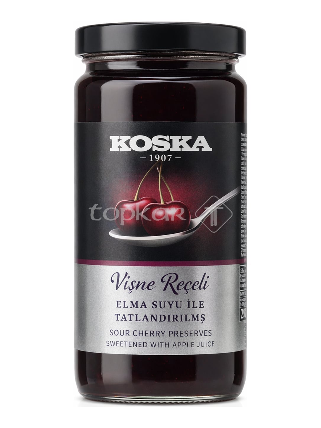 Koska Sauerkirsch Konfitüre mit Apfelsaft gesüßt