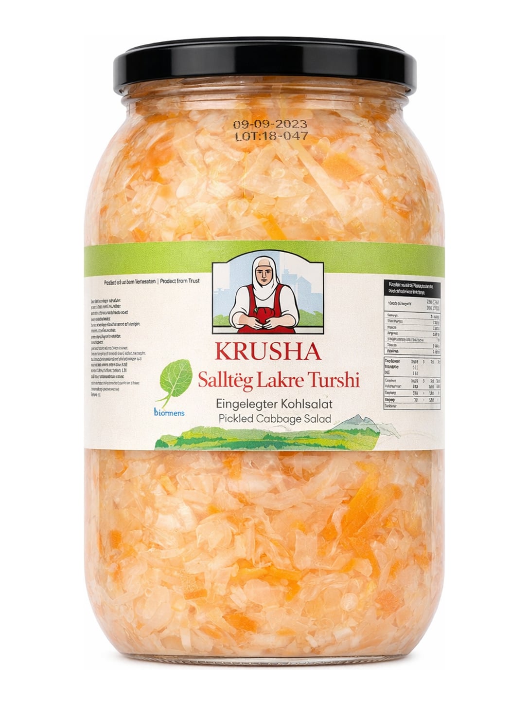 Krusha Eingelegter Kohlsalat 2 kg – Sallatë Lakre Turshi Pickled Cabbage Salad