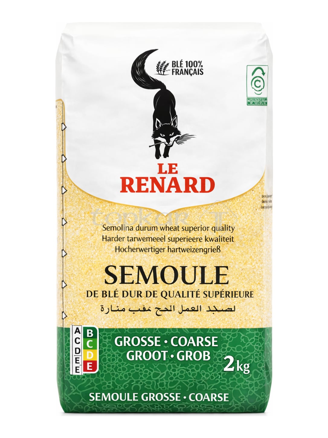 Le Renard Hartweizengrieß grob 5 kg – Semoule de blé dur grober Grieß