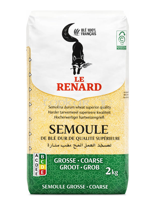 Le Renard Hartweizengrieß grob 5 kg – Semoule de blé dur grober Grieß