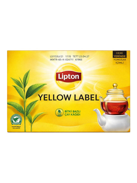 Lipton Yellow Label Demlik Süzen Poşet Siyah Çay 48 x 3,2 g – Schwarzer Tee Aufgussbeutel Teekanne