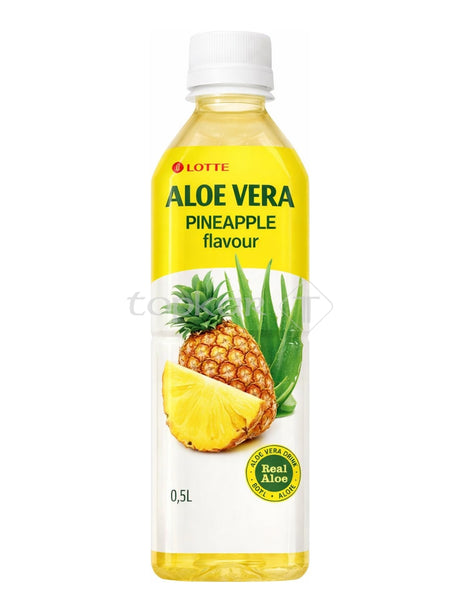 Lotte Aloe Vera Ananas 0,5 l – koreanisches Erfrischungsgetränk mit Aloe-Vera-Stückchen