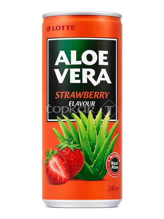 Lotte Aloe Vera Erdbeere 240ml – Aloe Vera Strawberry koreanisches Getränk