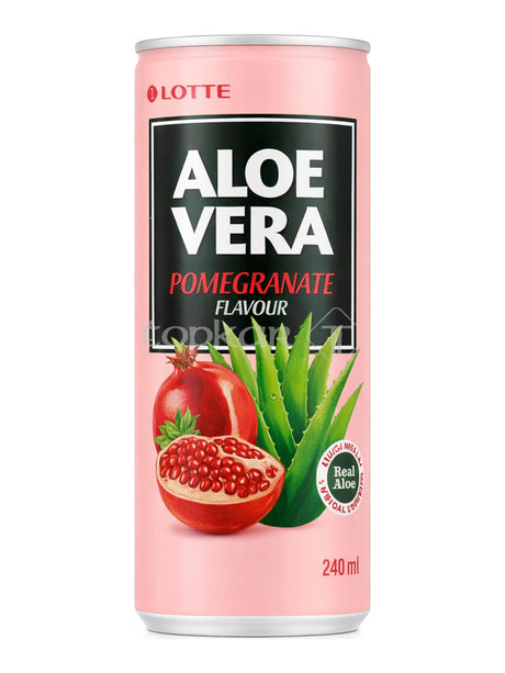 Lotte Aloe Vera Getränk Granatapfel 240 ml – Aloe Vera Pomegranate koreanischer Drink
