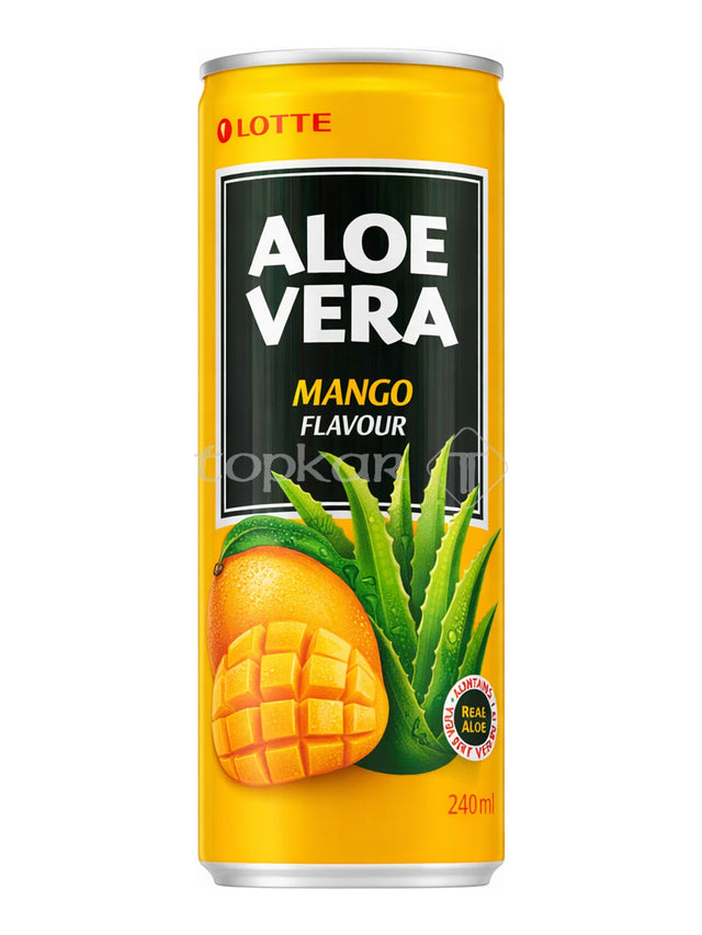 Lotte Aloe Vera Mango 240 ml – koreanisches Aloe-Vera-Getränk mit Mango