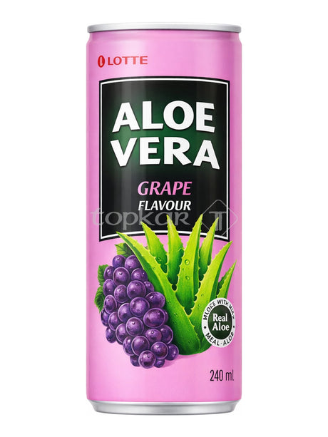 Lotte Aloe Vera Grape Flavour 240 ml – koreanisches Aloe-Vera-Getränk mit Traube