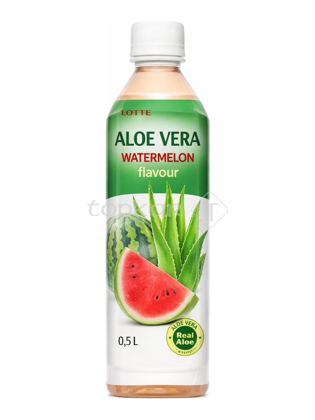Lotte Aloe Vera Wassermelone 0,5 L – koreanischer Aloe Vera Drink Watermelon