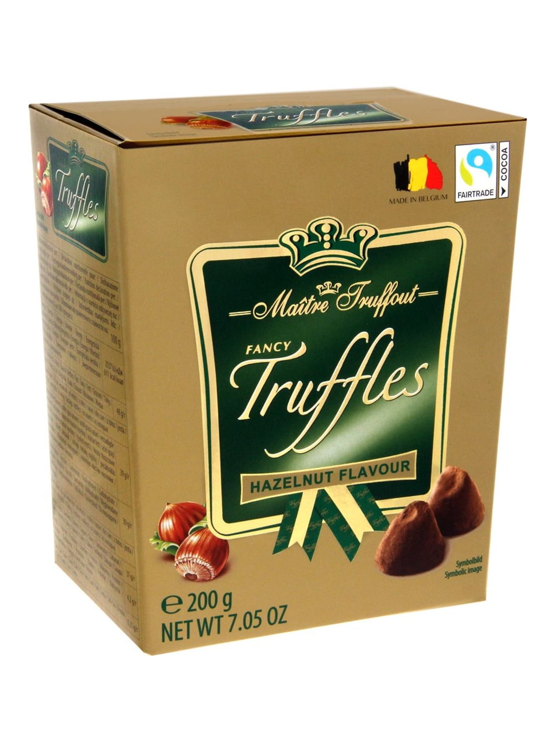 Maître Truffout Fancy Gold Truffles Haselnuss 200g – belgische Trüffelpralinen
