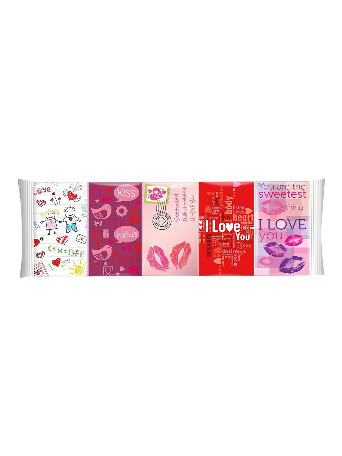 Maître Truffout I love you Milchschokolade 75g – Vollmilchschokolade Geschenk 5x15g