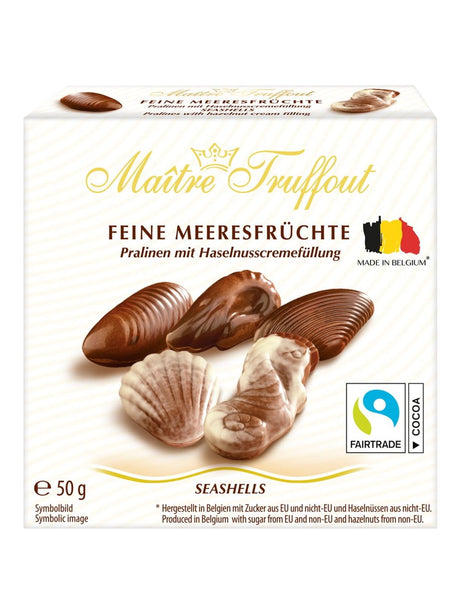Maître Truffout Mini-Pralinen Meeresfrüchte 50g – belgische Schokoladenpralinen
