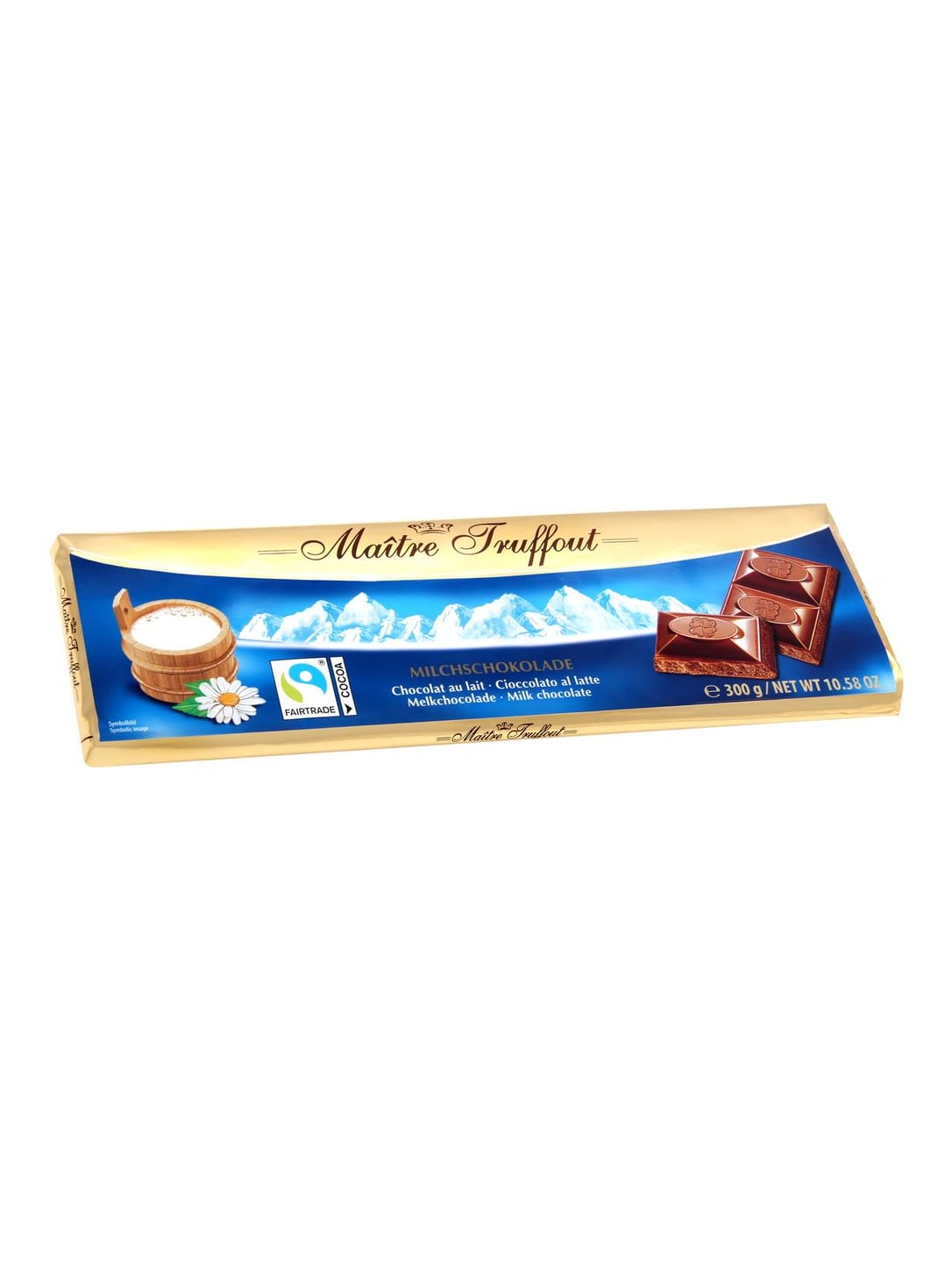 Maître Truffout Milchschokolade 300g – zartschmelzende Vollmilchschokolade