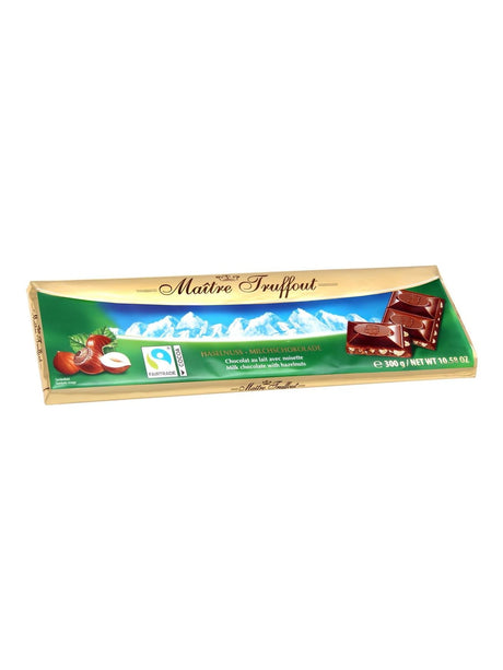 Maître Truffout Milchschokolade mit Haselnuss 300g – Haselnuss Tafelschokolade