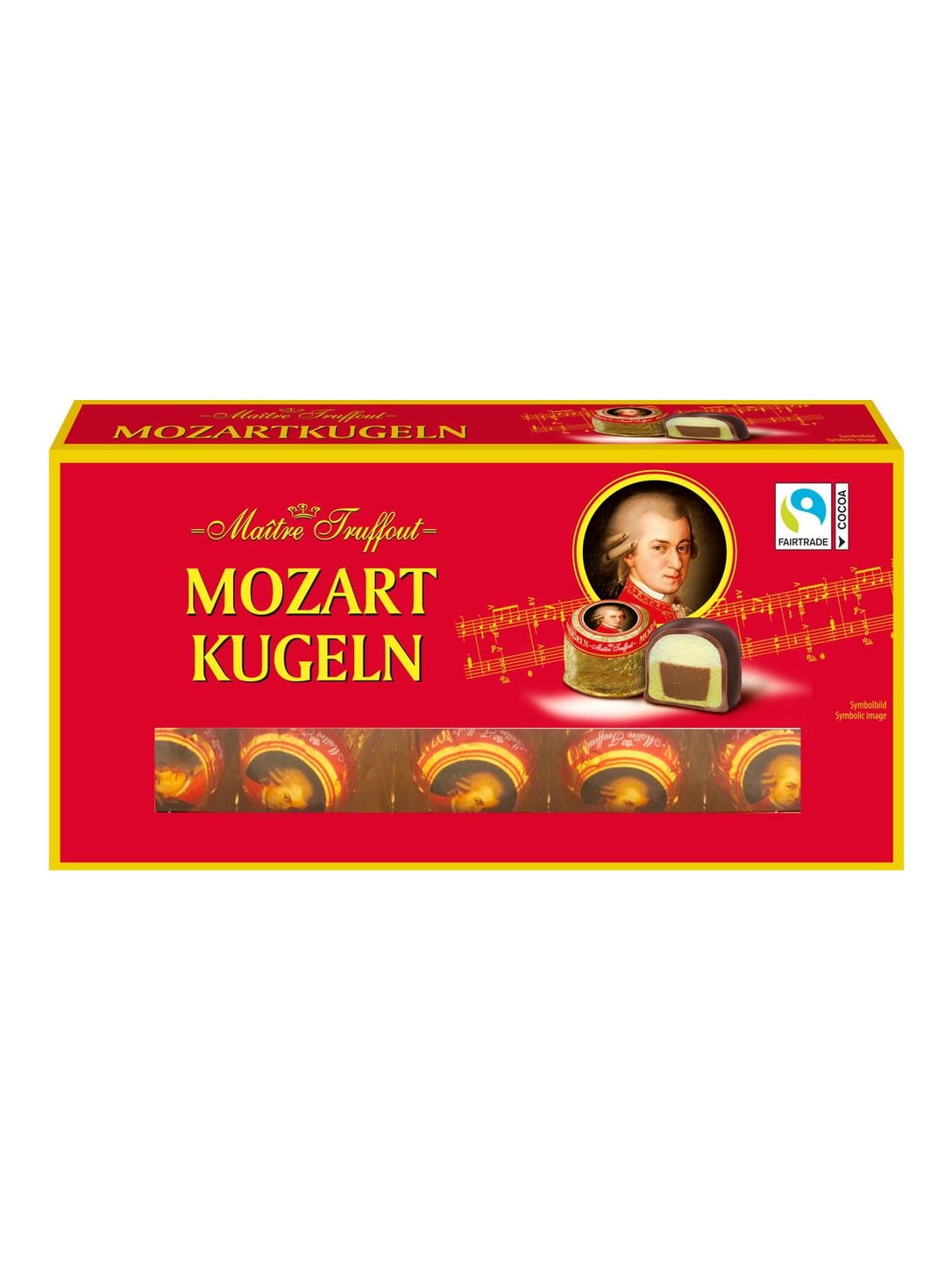 Maître Truffout Mozartkugeln 200g – Marzipan Pralinen mit Pistazien