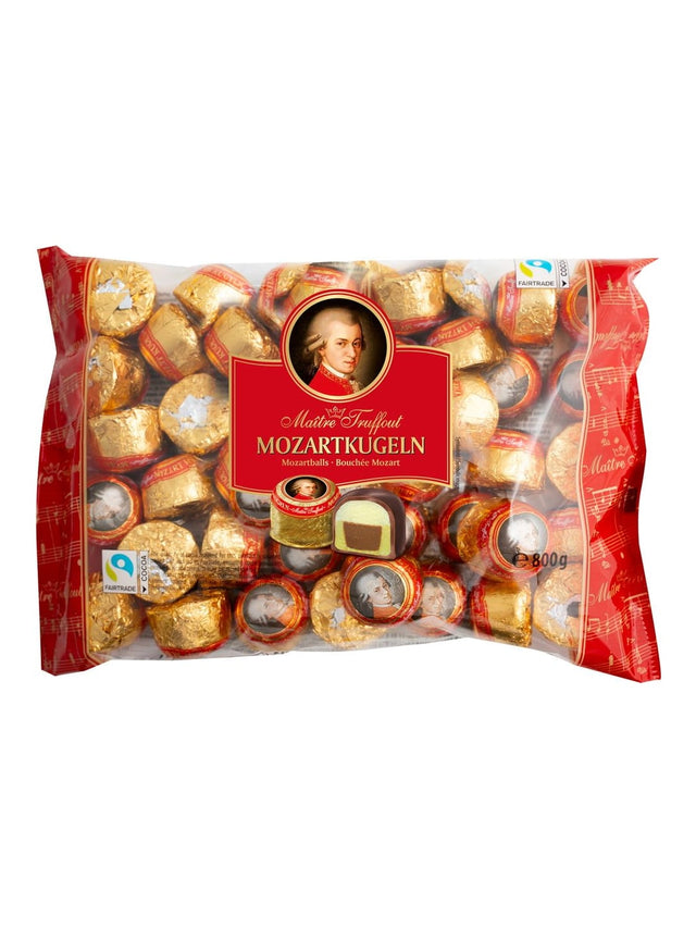 Maître Truffout Mozartkugeln 800g – Marzipan Pralinen mit Pistazie