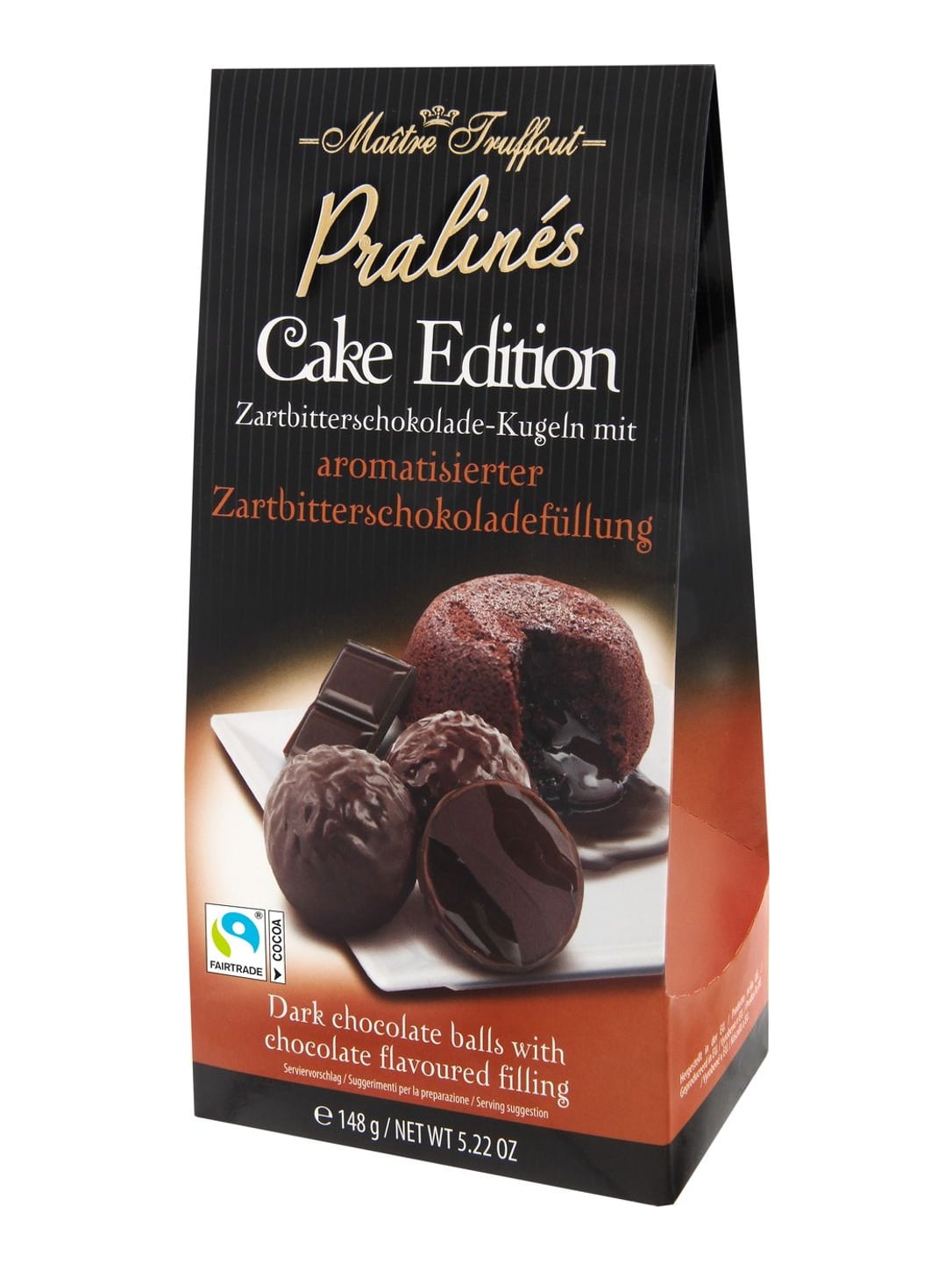 Maître Truffout Pralinen Cake Edition 148g – Zartbitterschokolade Pralinen