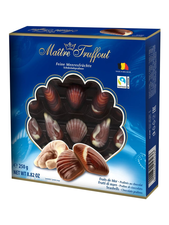 Maître Truffout Pralinen Meeresfrüchte blau 250g – belgische Schokoladen-Pralinen