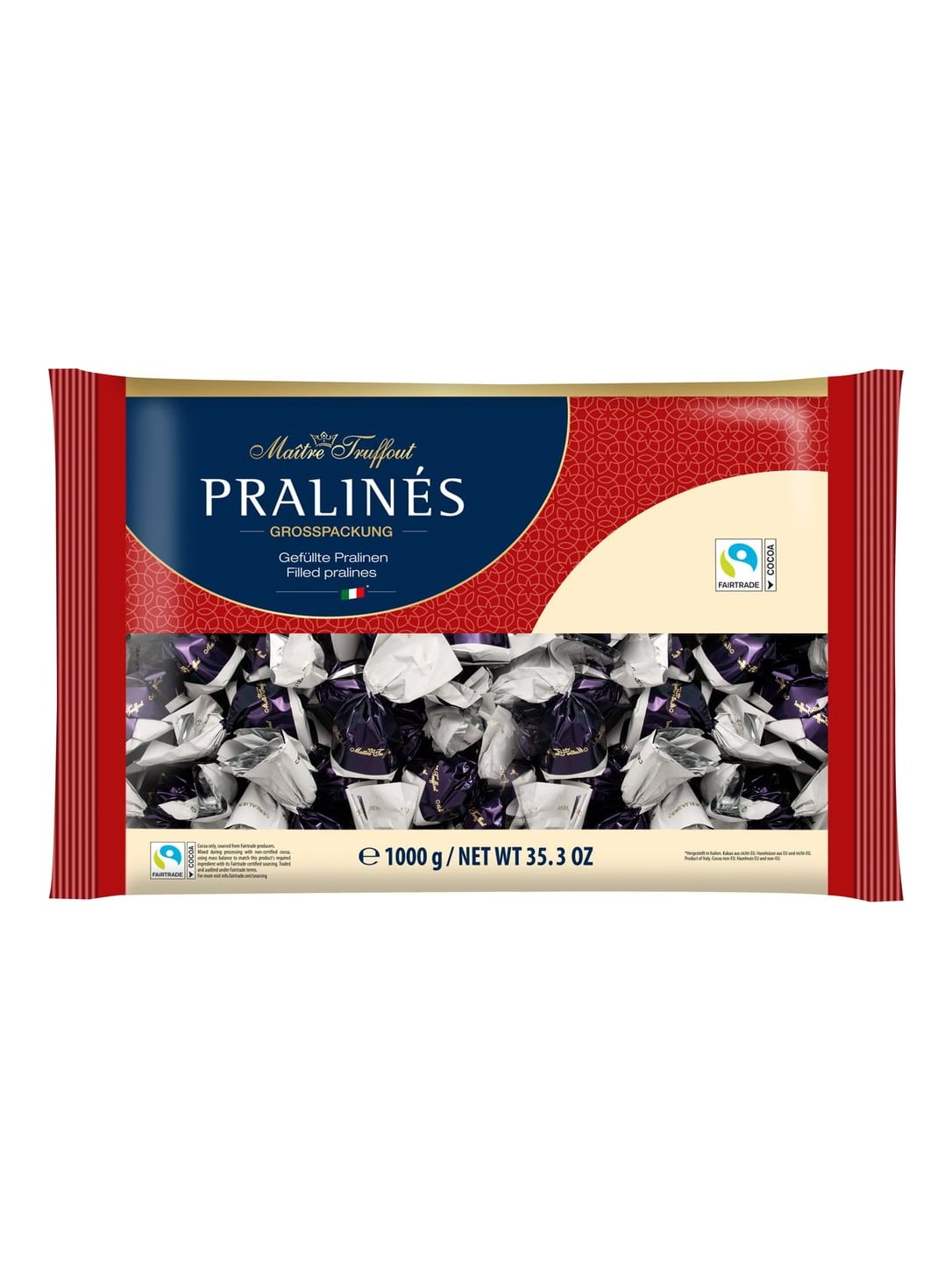 Maître Truffout Pralinen Milchschokolade 1000g – Milchcreme &amp; Cerealien Pralinen