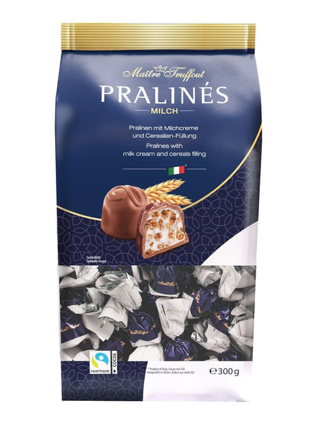 Maître Truffout Pralinen Milchschokolade 300g – Milchcreme & Cerealien Vollmilch Pralinen