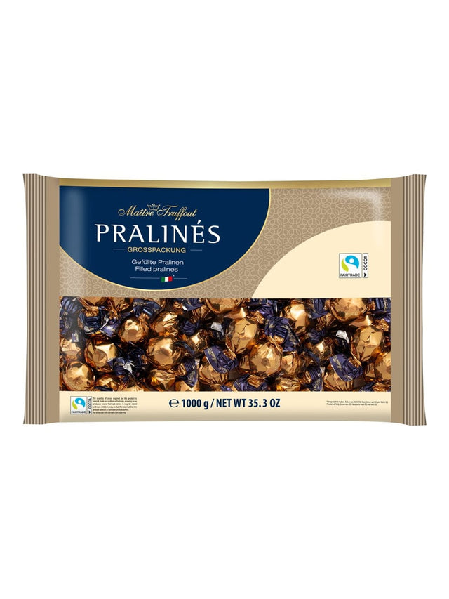 Maître Truffout Cappuccino-Pralinen 1000 g – Milchschokolade mit Cappuccinocremefüllung