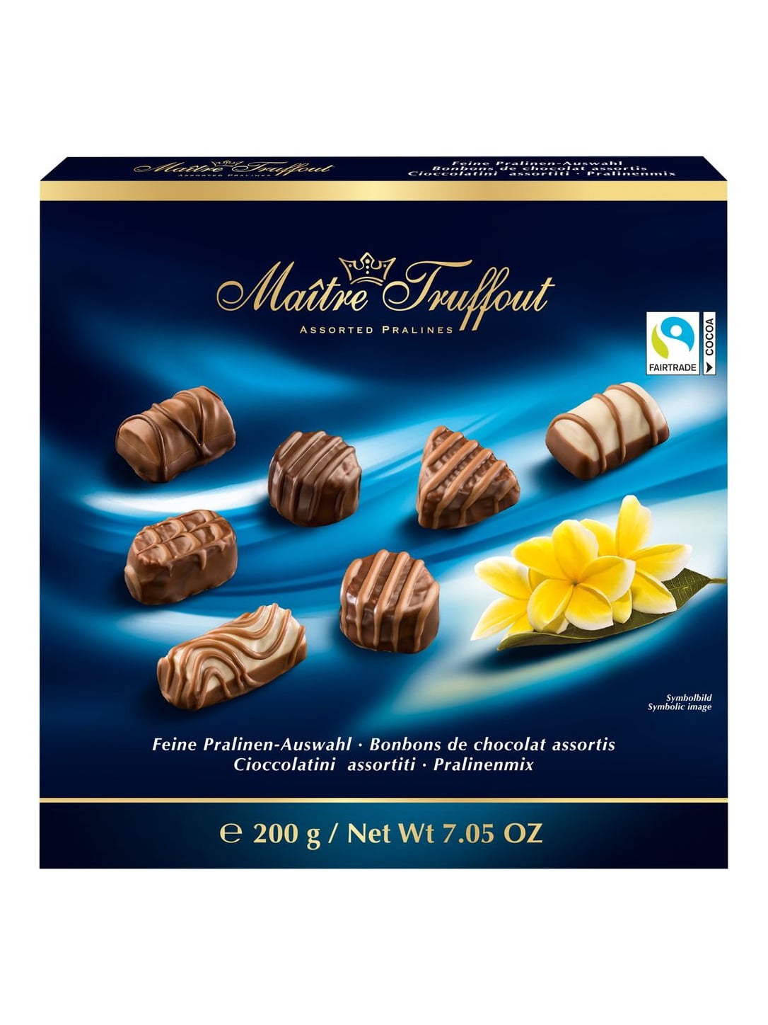 Maître Truffout Pralinenmischung Blau 200g – feine Pralinen Geschenkbox