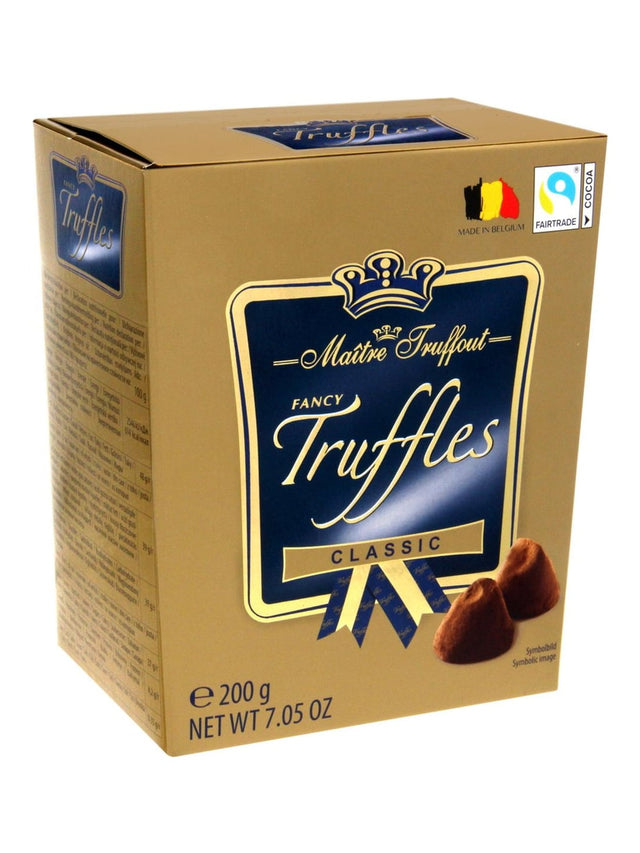 Maître Truffout Trüffelpralinen Classic 200g – belgische Fancy Gold Truffles Kakao