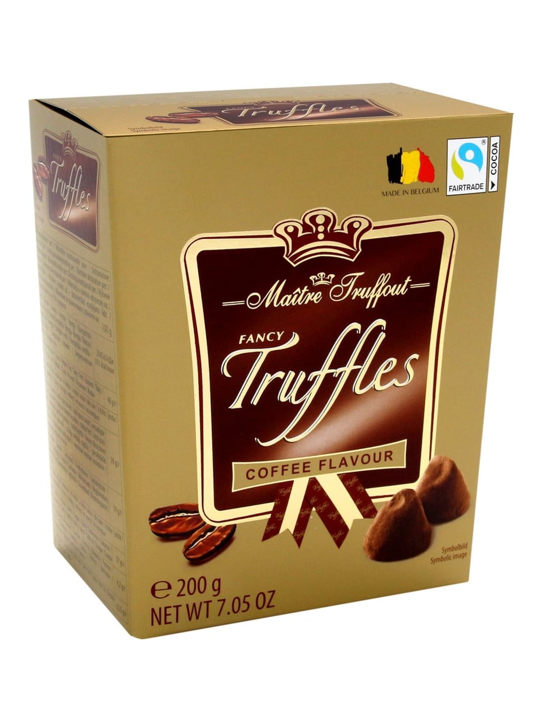 Maître Truffout Fancy Gold Truffles Kaffee 200g – Kaffee-Trüffelpralinen aus Belgien