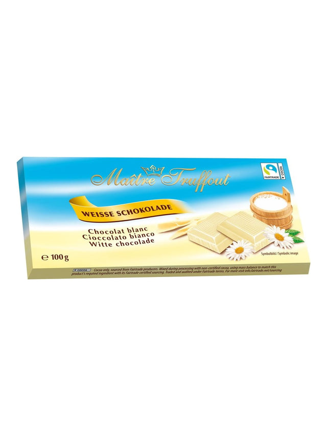 Maître Truffout Weiße Schokolade 100g – cremige weiße Schokoladentafel
