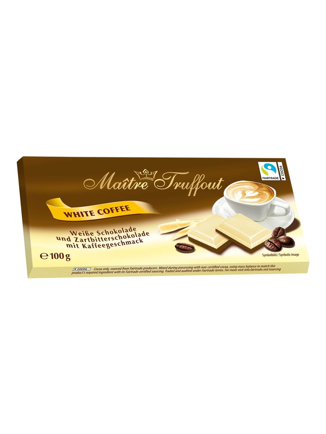 Maître Truffout White Coffee Schokolade 100g – weiße Kaffeeschokolade
