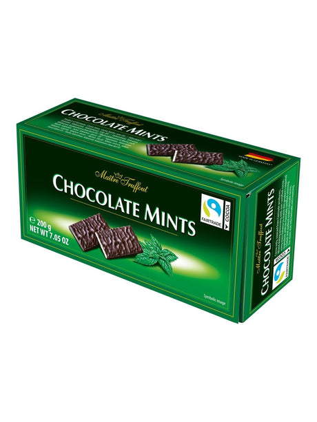 Maître Truffout Chocolate Mints 200g – Zartbitter Minz Täfelchen Pfefferminz