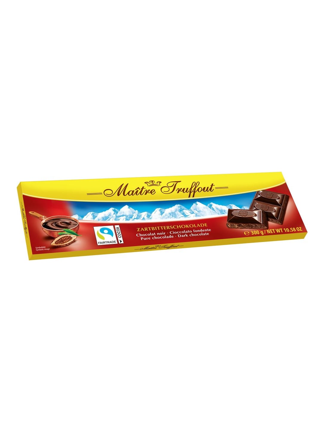 Maître Truffout Zartbitterschokolade 300g – feinherbe dunkle Schokolade